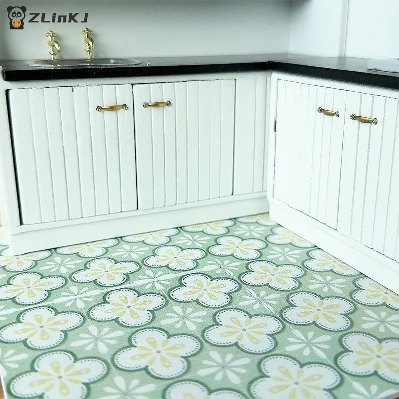 ▶ Modèle de sol carré Miniature en bois de 9cm, 1 pièce, pour maison de poupée à l'échelle 1:12, salle de bains, salon, décoration, jouet, accessoire pour maison de poupée