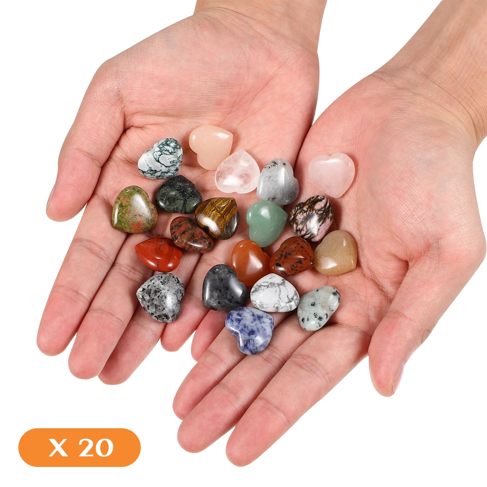 

Heart Shaped Crystal Stones Decorative Ornaments Smooth Touch Random Colors Crystals for Jewelry Making Gift Ideas