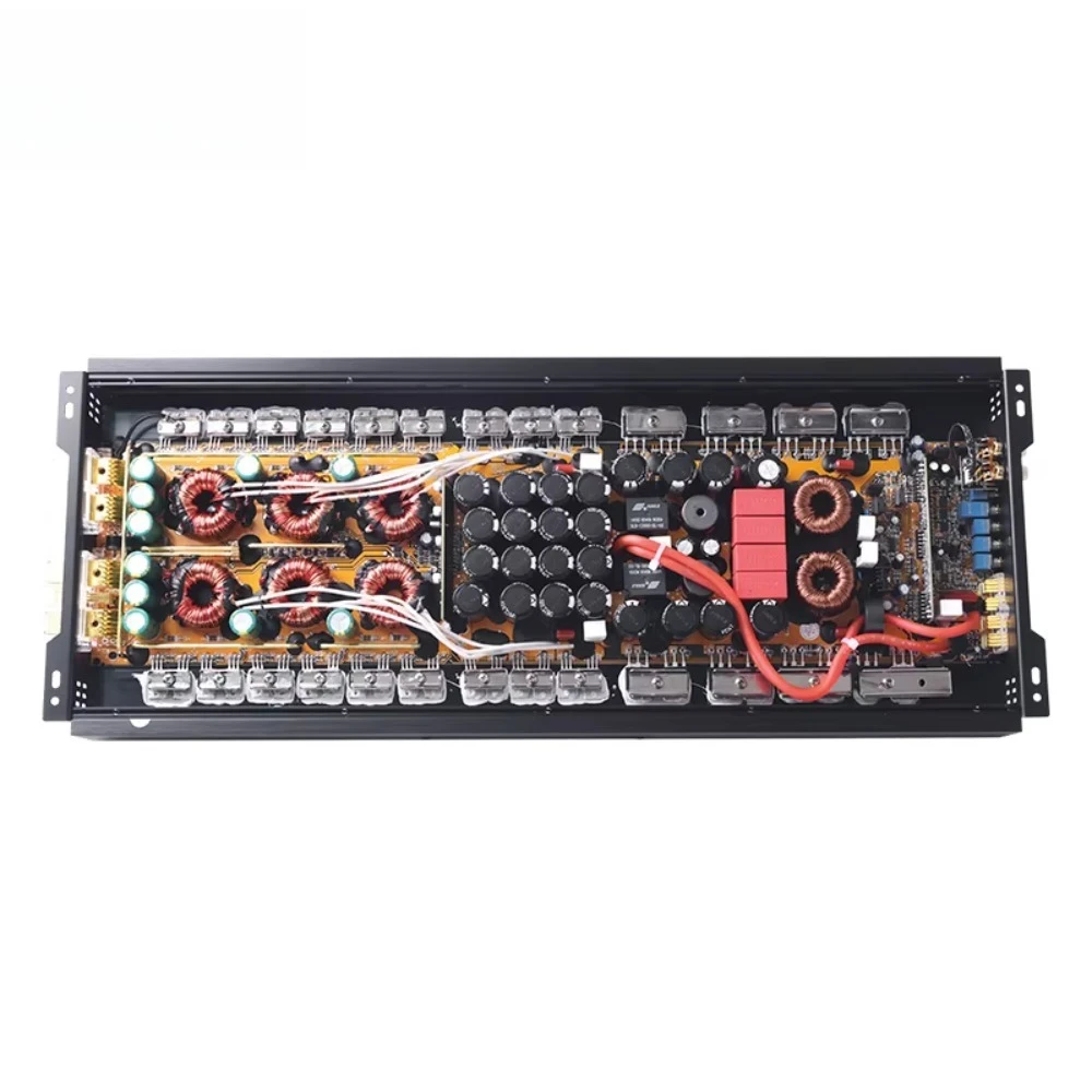 High Power 0.5Ω 6500W Class D Automotive Amplifier Excellent Cooling Aluminum Cross Mono Push Subwoofer Speaker