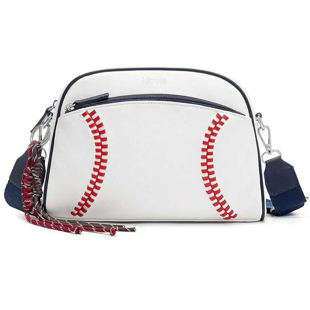 

Crossbody Bags for Women - Baseball Crossbody Purses Trendy PU Leather Small Shoulder Bag for Travel Work Party