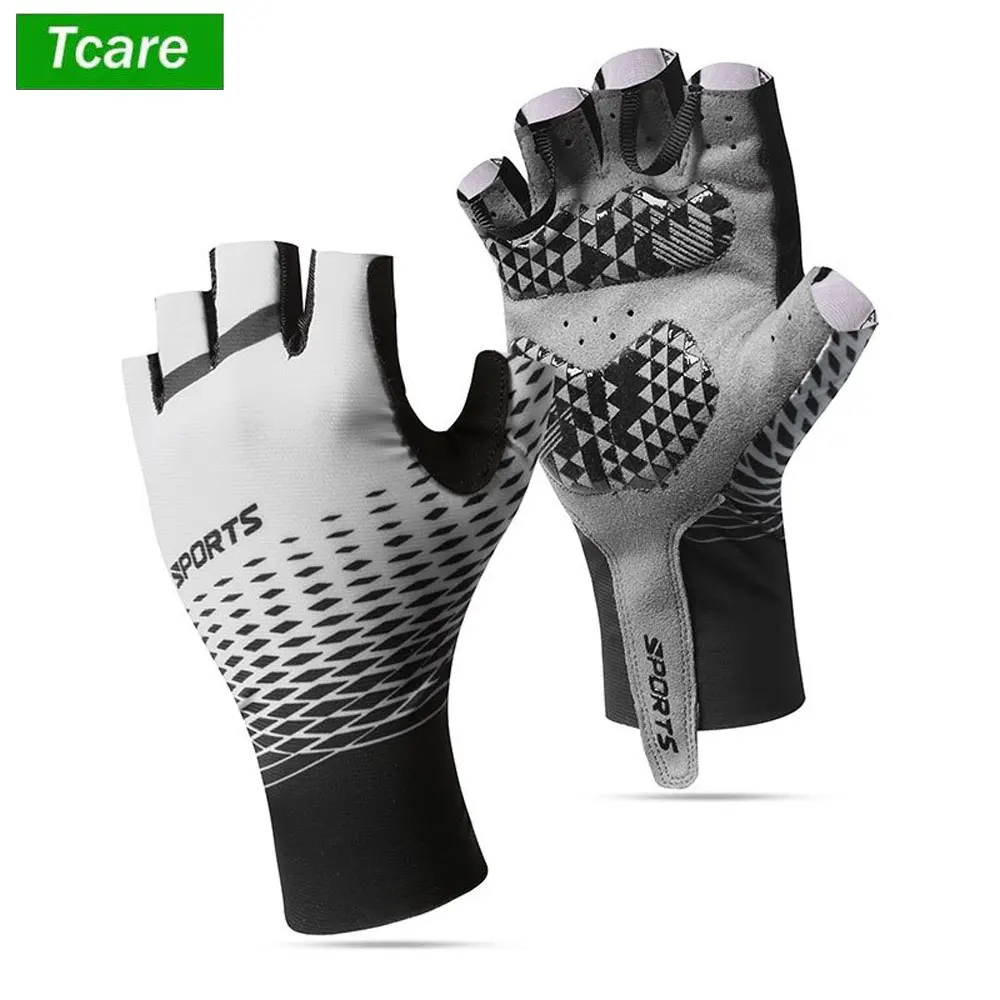 1 Pair Cycling Gloves Pro Light Soft Breathable Cool Dry Half Finger Cycling Glove Anti Slip Shockproof Bike Gloves MTB Road New