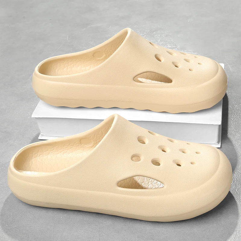 Fashion Sandals Hollow Platform Clogs EVA Cushion Slides Anti-odor Outdoor Beach Slippers Walking Sandals Men Women Size 36-47