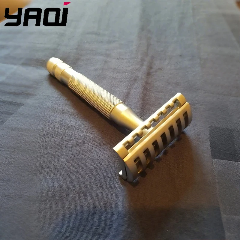 

Бритвенная головка YAQI KNIGHT-HELMET, безопасная бритва DE с ручкой из нержавеющей стали для мужчин