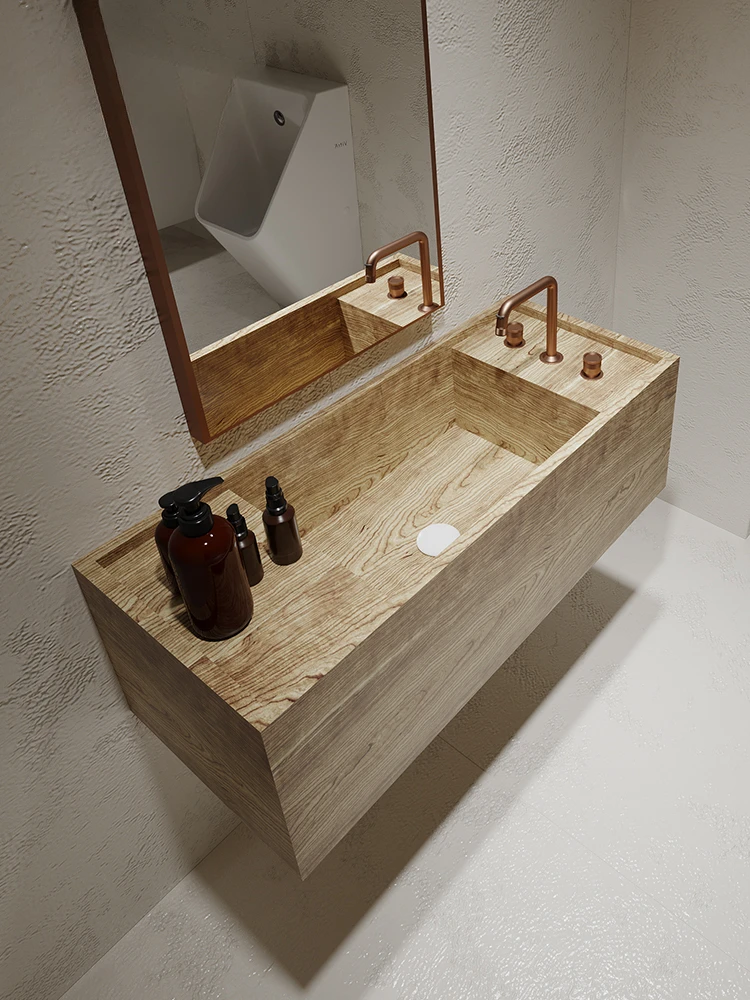 Oak, elm, solid wood, slate, narrow edges, thin edges, extremely narrow deep sinks, washbasins, washbasins, bathrooms