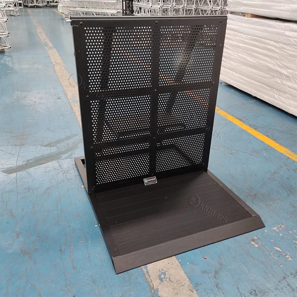 Aluminum crowd control guardrail, foldable portable heavy duty straight guardrail for concerts, stages, events