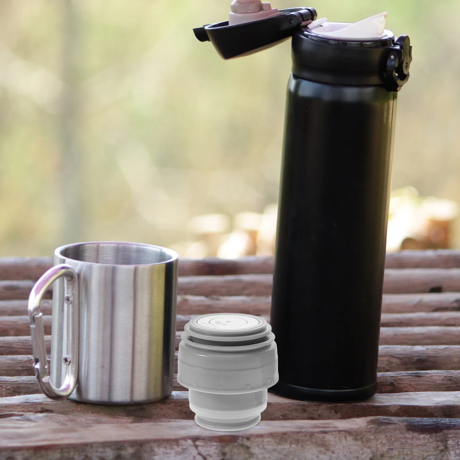 

2pcs Insulated Cup Lid 45Mm Universal Replacement For 500Ml To 1200Ml Bottles Leakproof Thermal Travel Mug Accessories Outdoor