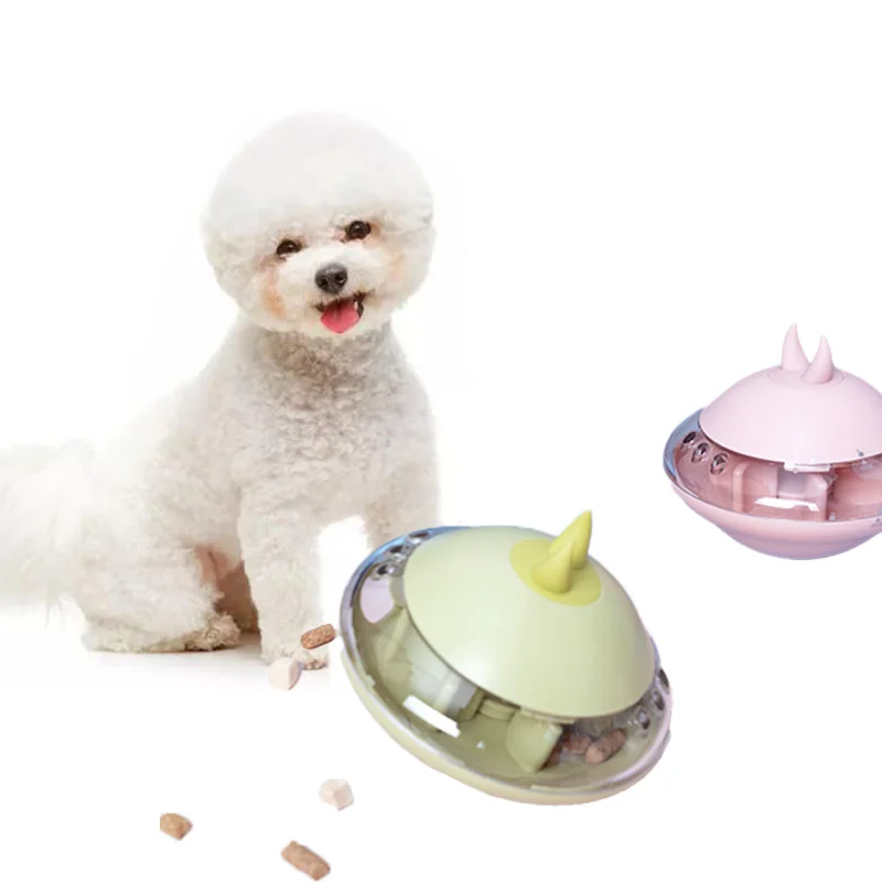 Pet Toys Dog Food Dispenser Toy Interactive Tumbler Slow Feeder Leakage Device Designer Dog Flying Disc Pet Feeder For Small Dog