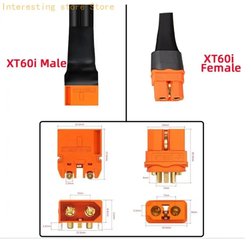 50cm-10m XT60I Power Extension Cable Wire 12AWG For Solar Generator Accessories 55KC