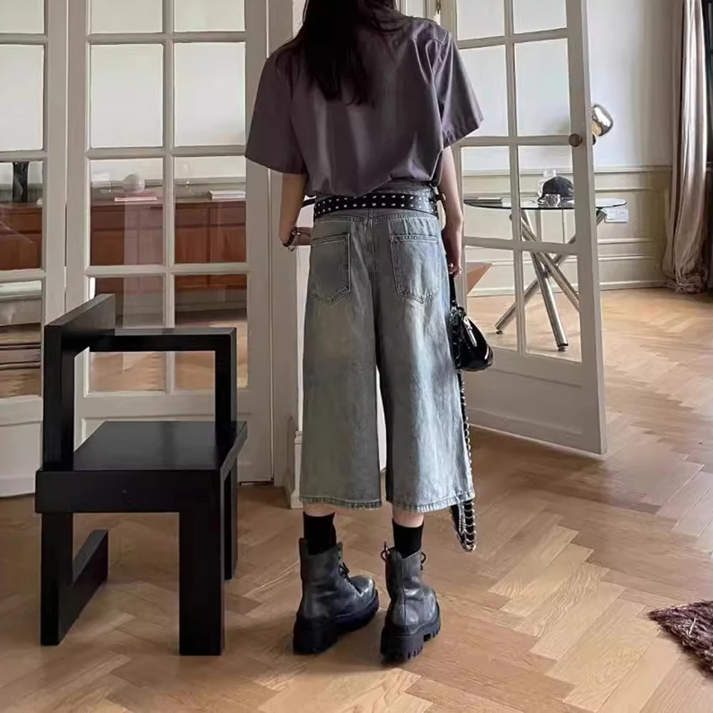 ملابس غير رسمية على الموضة اليومية مقصوصة بأرجل مستقيمة طوال الموسم سراويل نسائية عتيقة سراويل فضفاضة تناسب الإناث