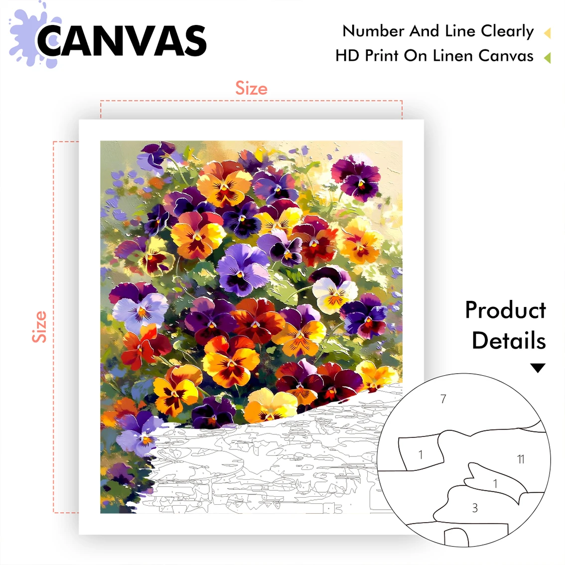 CHENISTORY Painting By Numbers On Canvas With Frame Canvas Art Painting Handicraft Unframe Flowers Decoration Home Watercolor