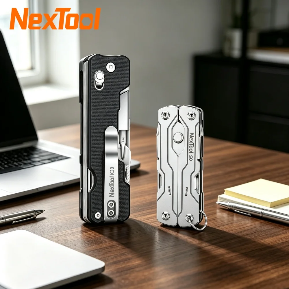 NexTool Knight K30 S0 Folding Multitool Pocket Knife with Scissors Screwdriver File EDC Gear for Camping Hiking Outdoor Gift