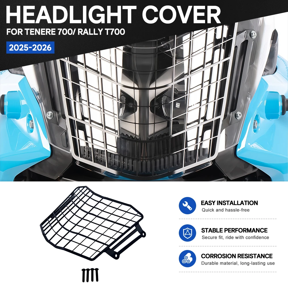 Fit for Yamaha Tenere 700 Rally T700 Grid Metal Headlight Protective Cover