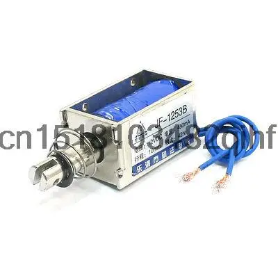 JF-1253B DC 12V 450mA 42N/10mm Pull Push Type Solenoid Electromagnet
