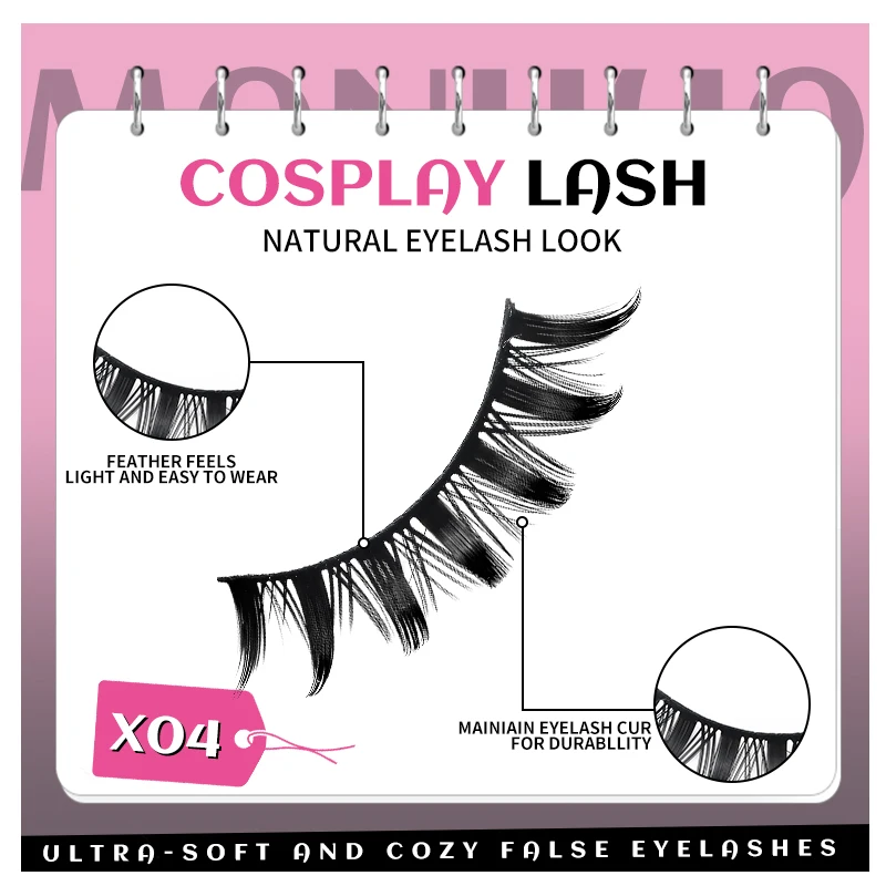 5 Pares de Pestañas Postizas Manga DINGSEN, Look Natural Ojo de Zorro Coreano 3