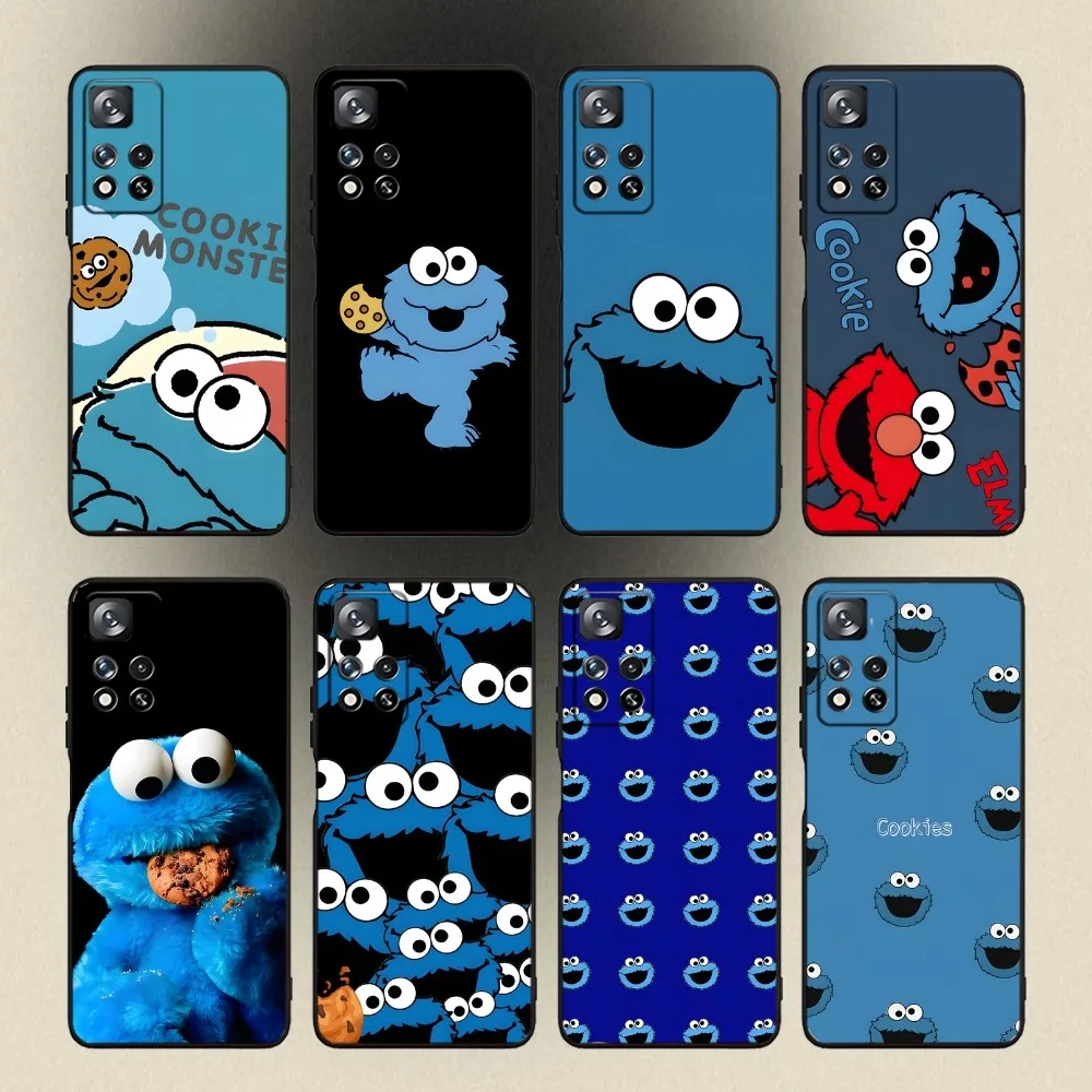 

Cartoon C-Cookies Monster Phone Case For Samsung Galaxy A20,A21s,A22,A31,A32,A52,A53,A72,73,A80,A91 Soft Black Cover
