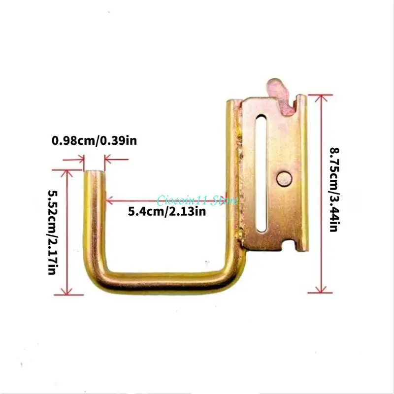 Y1UB Pack of 6 Heavy Duty Iron J Hooks Offering Corrosion Resistance and Enhanced Durability on E Track Guards for Longevity