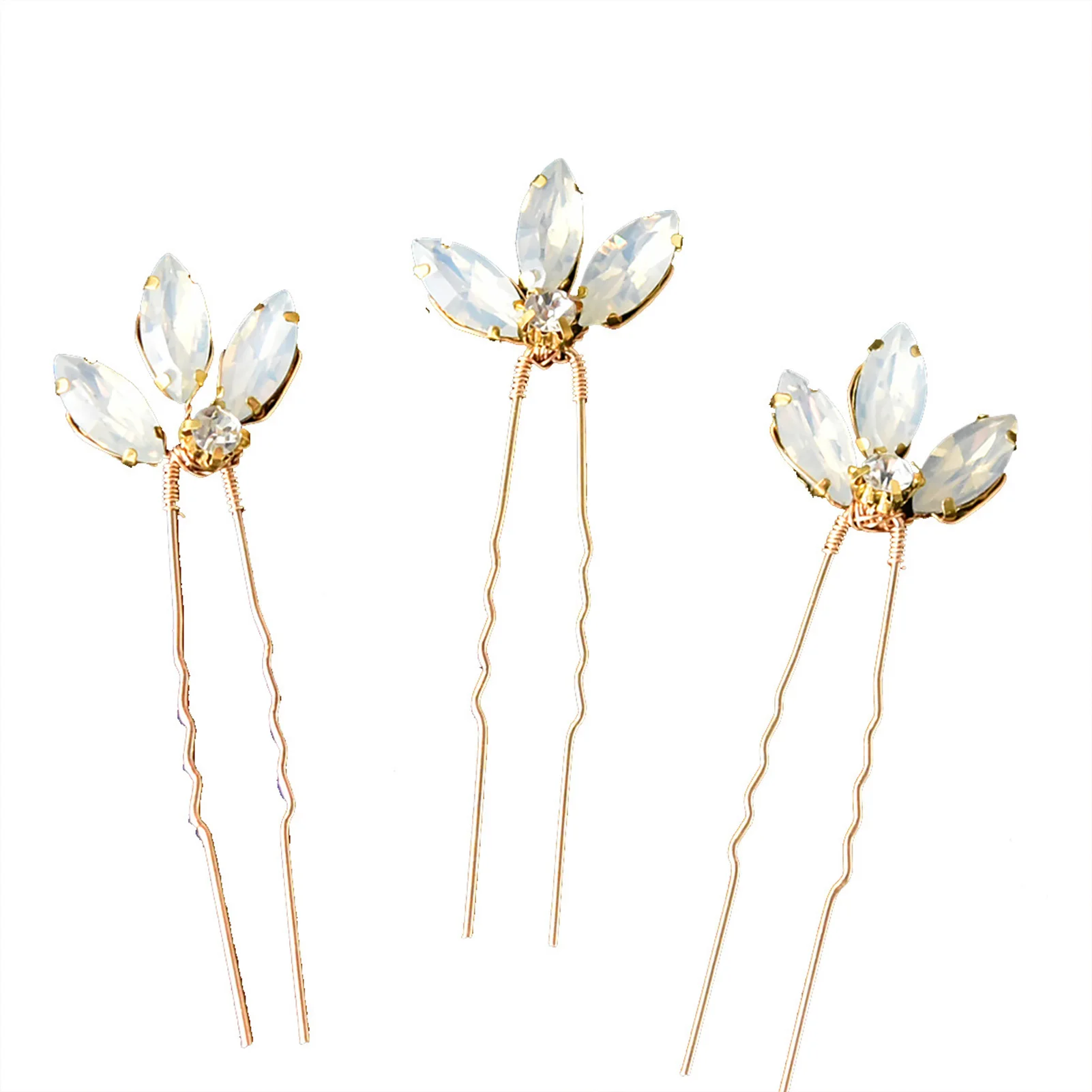 

3 Pieces U Shaped Hair Pins Wedding Rhinestones Hair Piece Updos Hair Pin for Thin Thick Hair Hairstyle Chignon