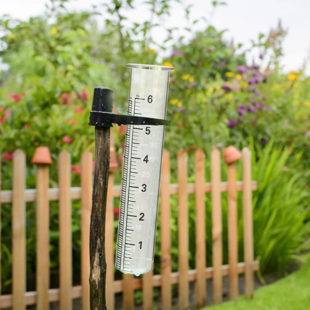 4Pcs Professional Rain Gauge Tube Glass Rain Fall Gauge Tool for Home Garden Outdoor Use Accurate Precipitation Measurement