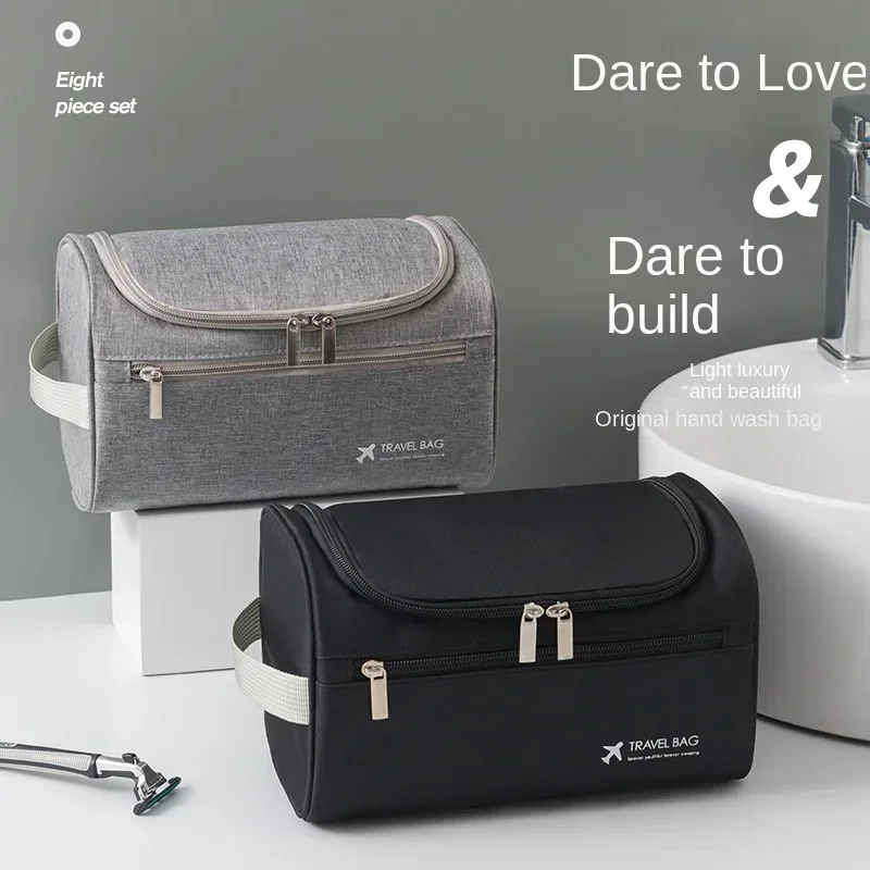 

Waterproof Men Comestic Storage Bag High Capacity Nylon Travel Toiletry Organizer Hanging Women Zipper Makeup Wash Pouch