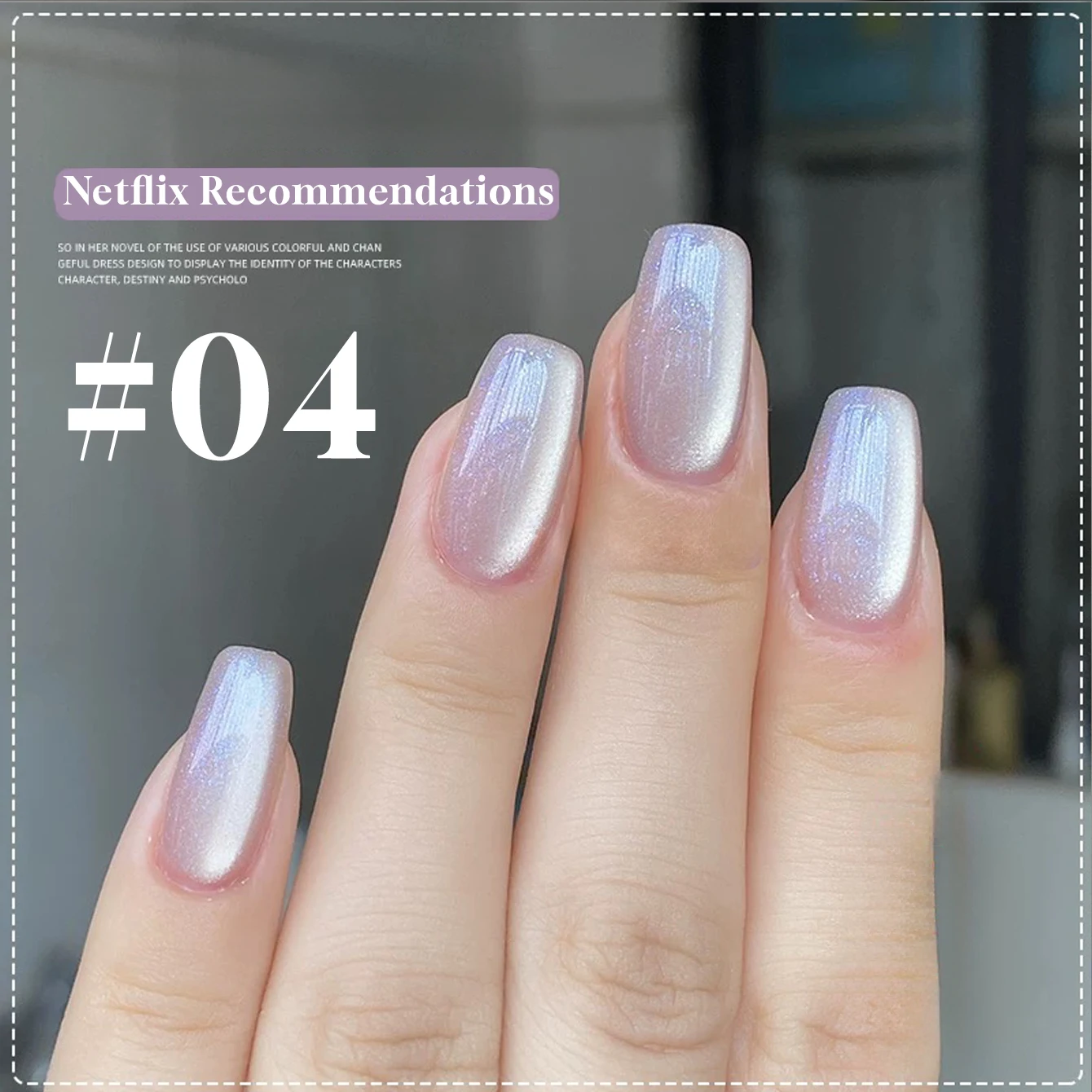 MIANEL 12ML 1pcs Angela Cat Eye Gel Nail Polish 2025 New Glitter Crystal Porcelain White Polish Glass Beads Christmas Nails