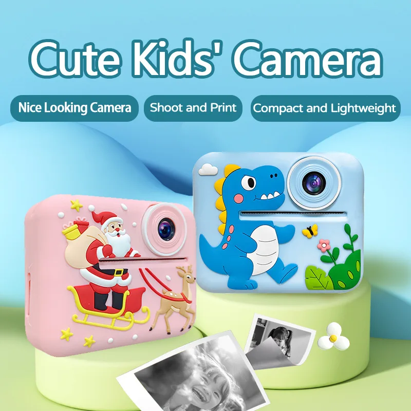 

New D2 Children's Polaroid Printing Camera HD Fun Thermal Printing Digital Photo Video Recorder
