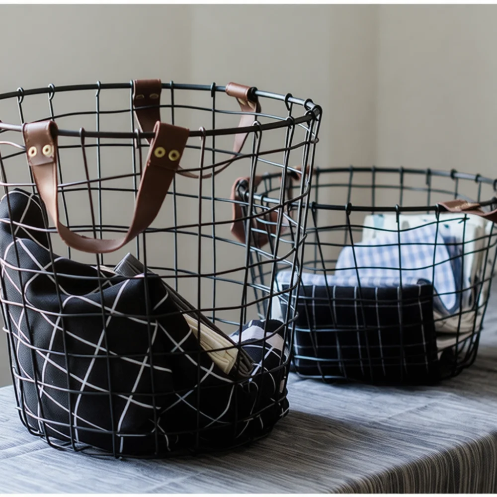 Decoratieve ijzeren mand, zwar - Home Decor Hampers recensie en prijs