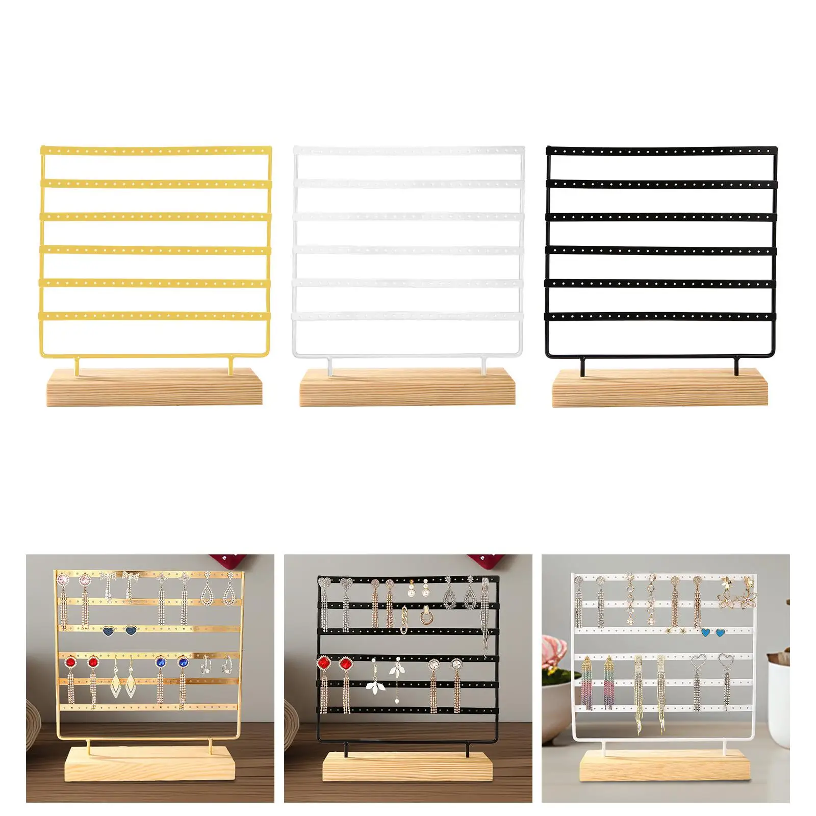 

Stylish Jewelry Organizer Stand Earring Display Holder for Hanging Studs and Pendants with