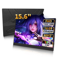 15.6 inch Portable Monitor FHD IPS Second Screen Type-C HDMI-Compatible For PC Laptop Mac Switch Xbox PS4/5 with Back Stand
