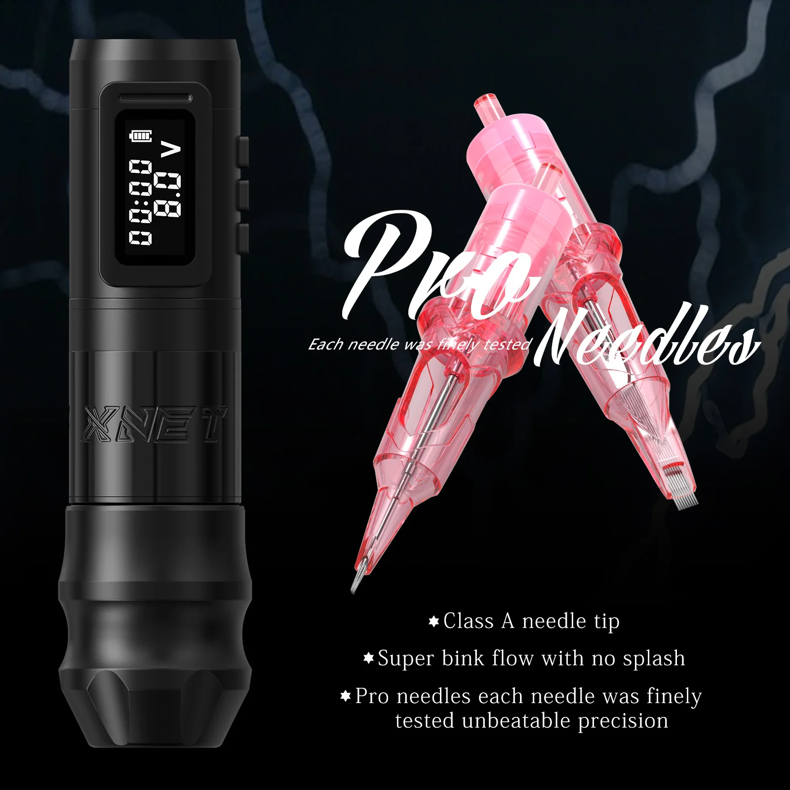 XNET Claws 2025 ماكينة رسم الوشم التجميلي اللاسلكية قلم دوار مع محرك قوي بدون فرش مع شوط إضافي 3.5/4.5/5 مللي متر لفنان الوشم