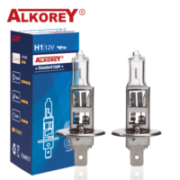 Alkorey 2PCS H1 12V 55W Clear Auto Headlight Bulbs Warm White 3350K Car Halogen Lamps