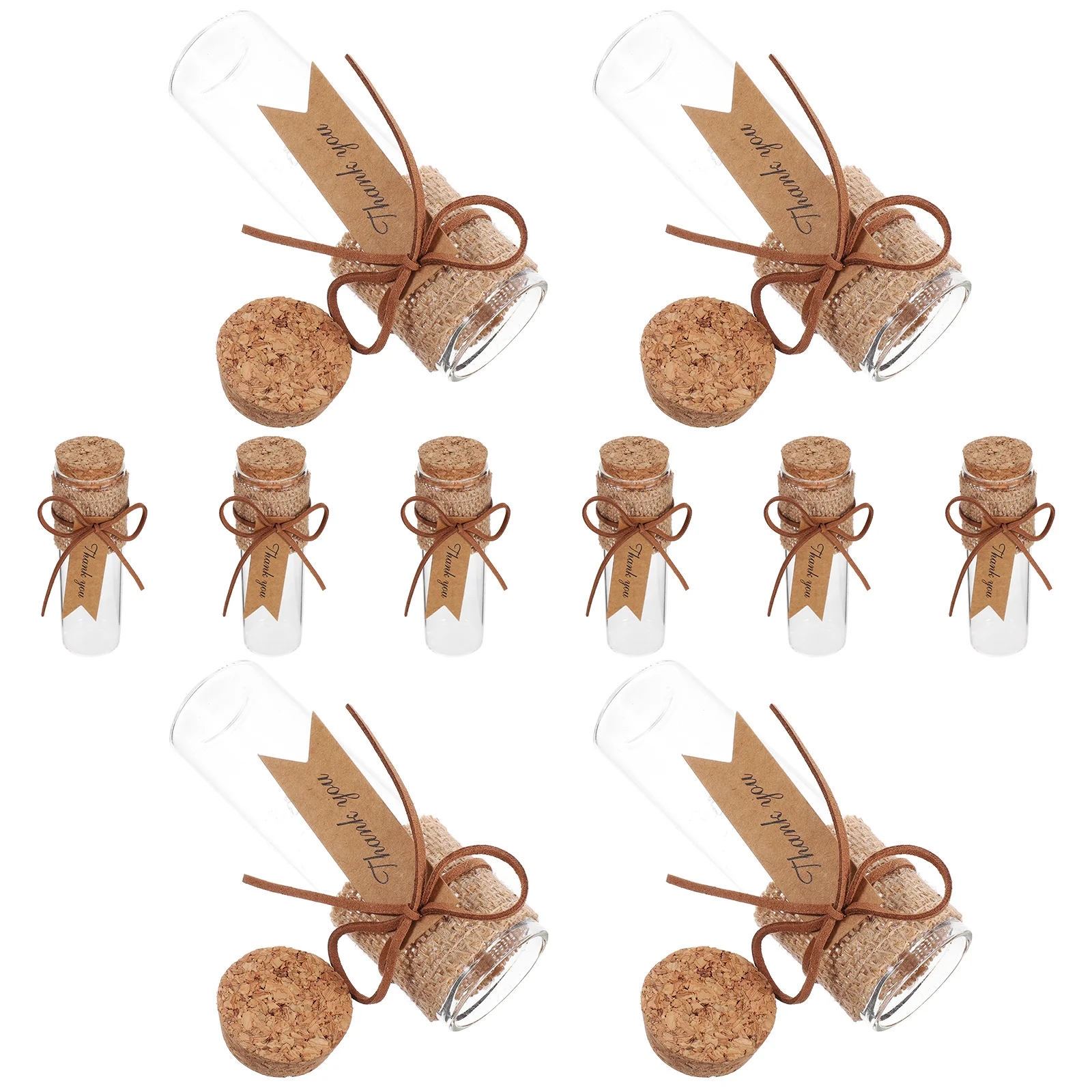 

10 Pcs Mini Glass Specimen Display Little Wishing Tiny Containers with Cover