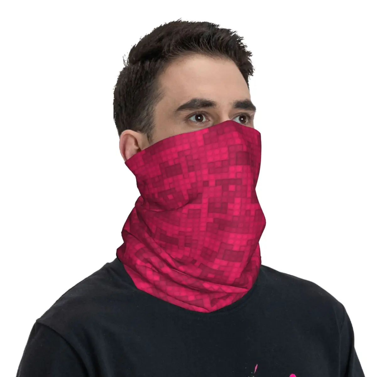 Kustom bangunan plastik mainan blok pola Bandana leher Gaiter untuk Ski lari wanita pria bungkus syal Balaclava hangat