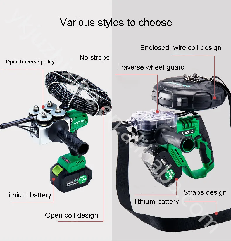 

Good Quality Hot Sale Wire Fish Tape Cable Puller Tools 21V 20V Cordless Electric Stringing Machine