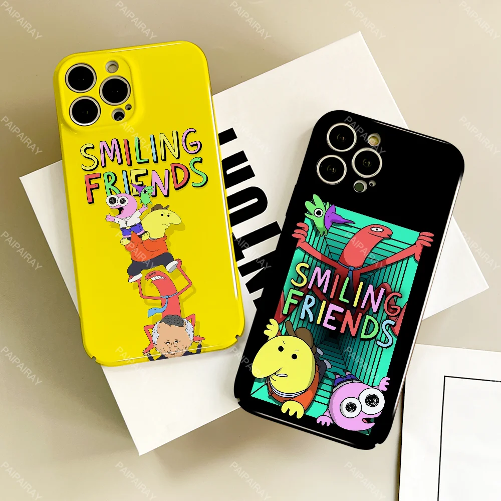 funny cartoon art anime S-Smiling F-Friends phone case For Samsung S 24 25 23 22 Ultra Plus A 04E 5G HD Hard Cover Film Shell