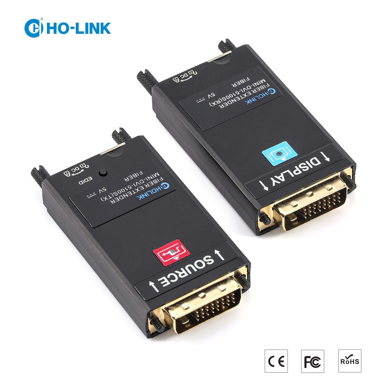 

Mini 4K@60HZ DVI Fiber Optical Extender with CE RoHS FCC