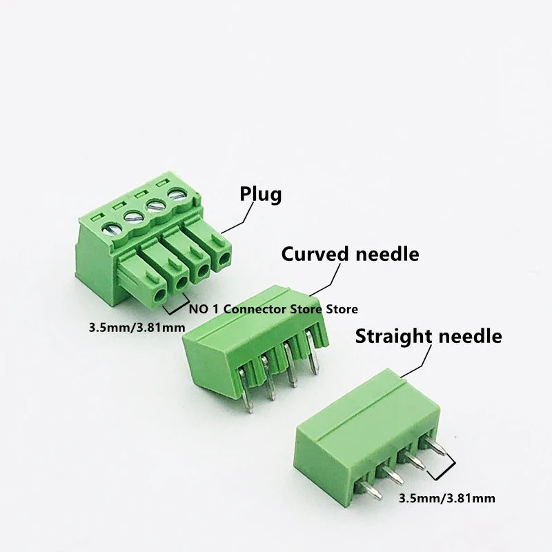 10Set 15edg 3.81Mm 3.5Mm Kf2edg Pcb Plug-In Terminal Blocks Connector Rechte Pin Haakse 2/3/4/6/8-12P Pin Header Socket