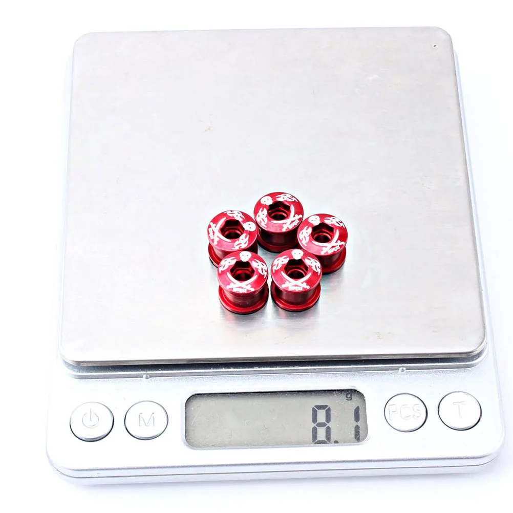 

5PCS Aluminum Alloy Disc Screw Mountainous Road Folding Disc Screw Double Disc Screw Fittings Dish Pin(Red)