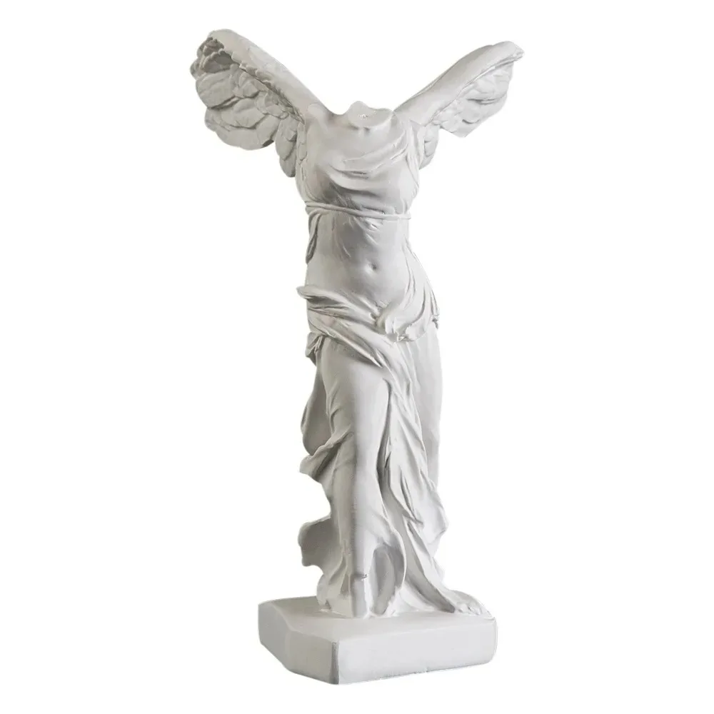 European Goddess of Victory Figure Sculpture Creative Resin Arts and Crafts Home Study Model Living Room Decorative Decorations