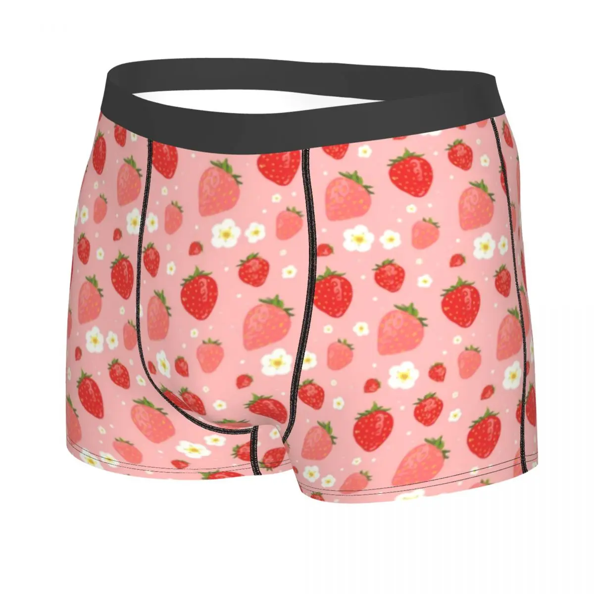 Strawberry Daydream Boxer Shorts Men 3D Printed Male Stretch Strawberries Pattern Underwear Panties Briefs