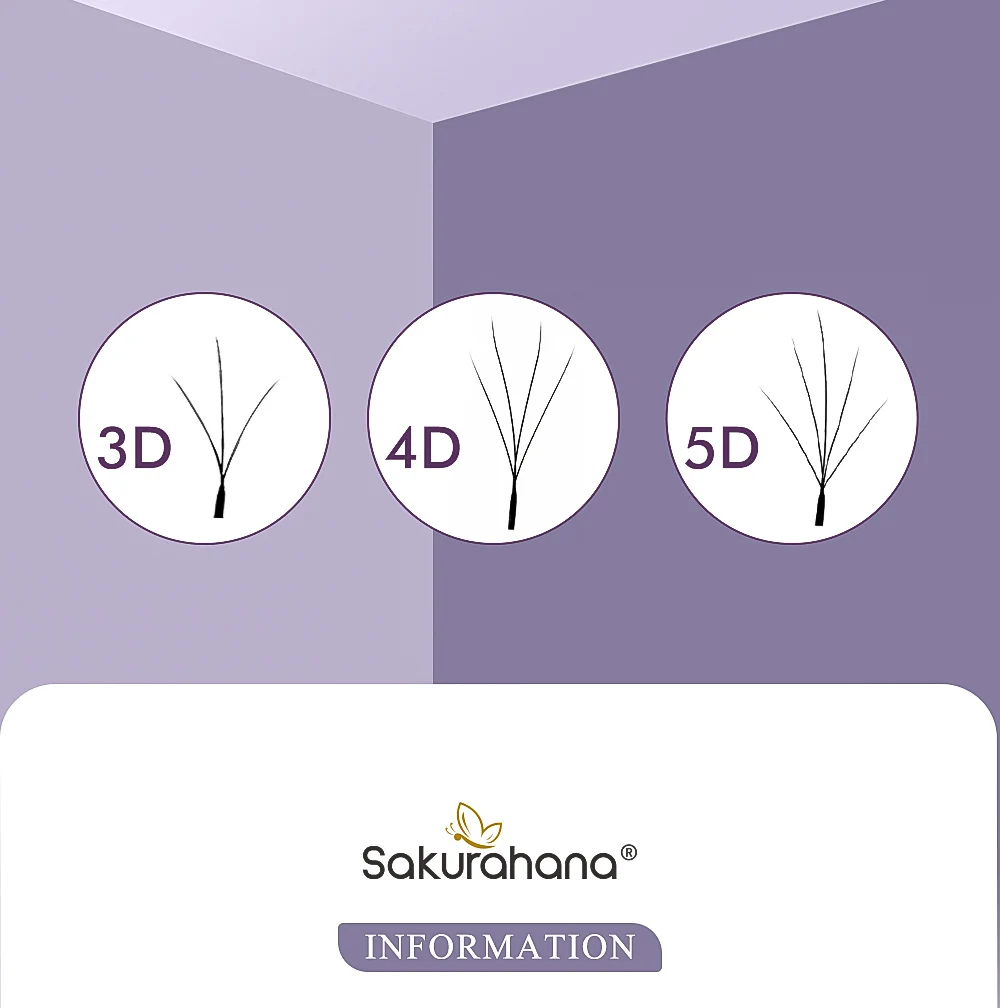 Sakurahana Camellia 3D 4D 5D W-förmige Volumen-Wimpernverlängerungen, natürliche, weiche, vorgefertigte Fächerwimpern, einzelne Wimpern – Detail 2