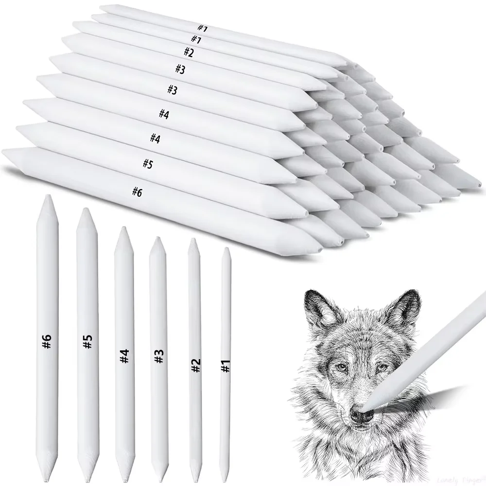 6/12pcs Blending Stumps Tortillions for Artists, Paper Blenders for Shading Blending, Essential Drawing Supplies & Sketch Tools