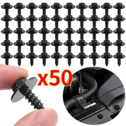 10~50pcs Car Self Tapping Screws Bumper Leaf Plates Safety Fender Splash Seal Shield Rivet Clip Bolt Fast Wire Screw Fastener