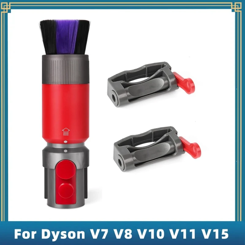 Para dyson v7 v8 v10 v11 v15 peças de aspirador de pó bloqueio de gatilho traceless sem riscos acessório de escova de poeira