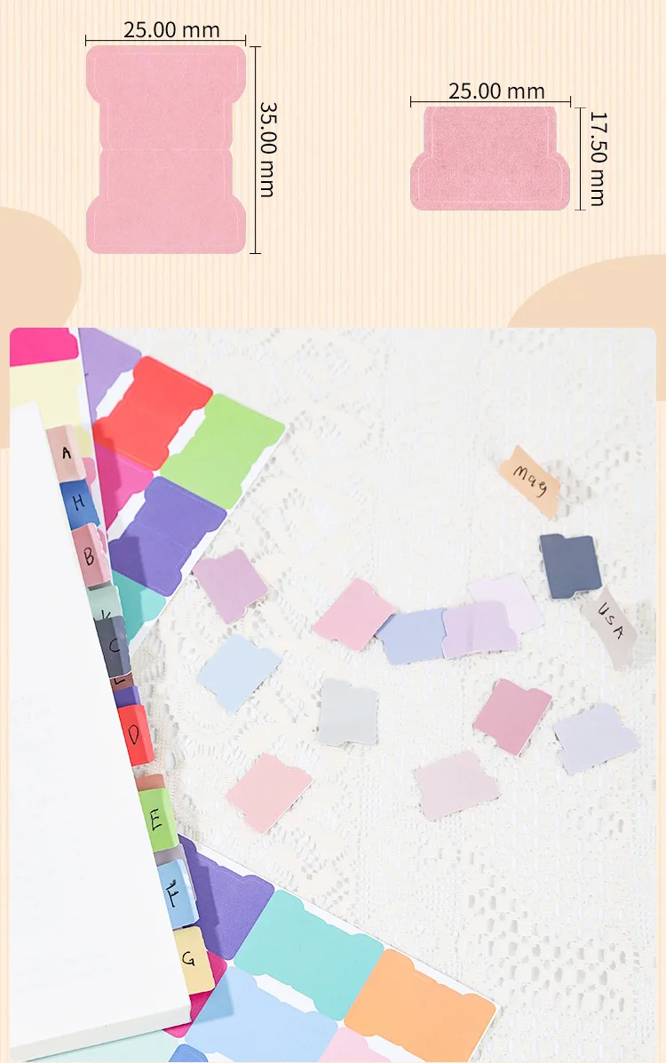 

40 листов индексных вкладок, самоклеящиеся красочные липкие маркеры для записей, для книжных заметок, планировщиков, органайзеры