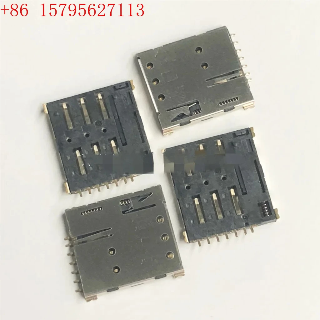 Auto-élastique Nano SIM carte 7P micro porte-carte micro fente pour carte auto-élastique plaqué or Nano résistant aux hautes températures