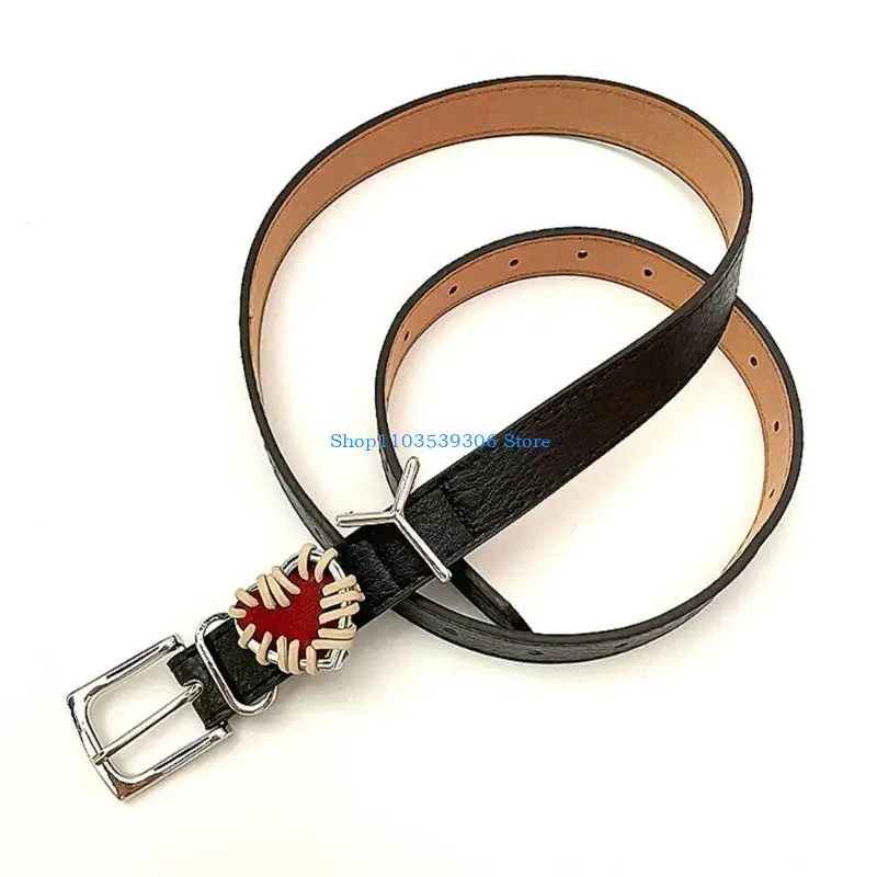 

400A Unisex Teens Women Waist Belt Jeans Adjustable Belt for Dress Skirt Coat Decors