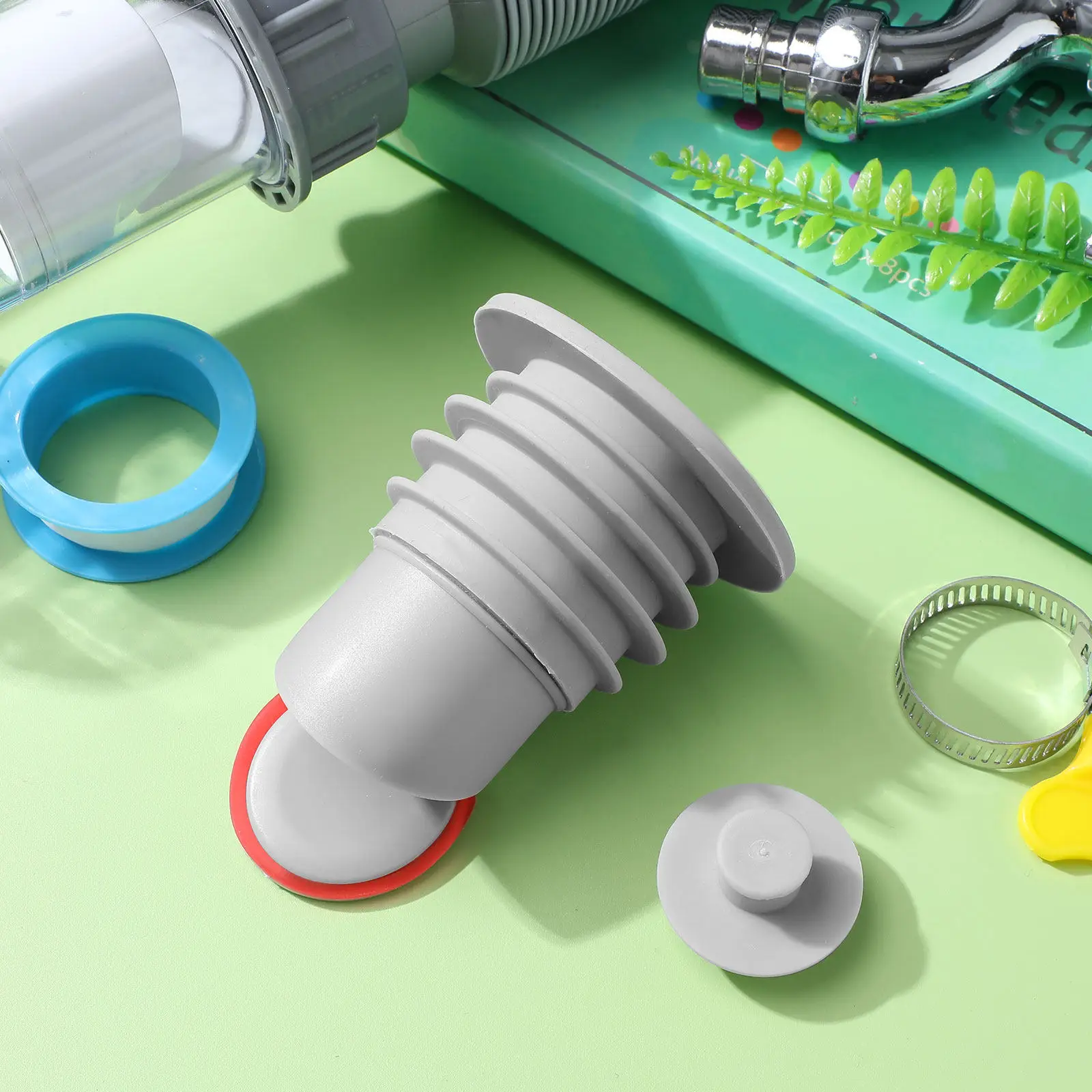 

Silicone Gray Floor Drain Plug Odor Proof Shower Drain Core Sewer Backflow Preventer Kitchen Sink Bathroom Use