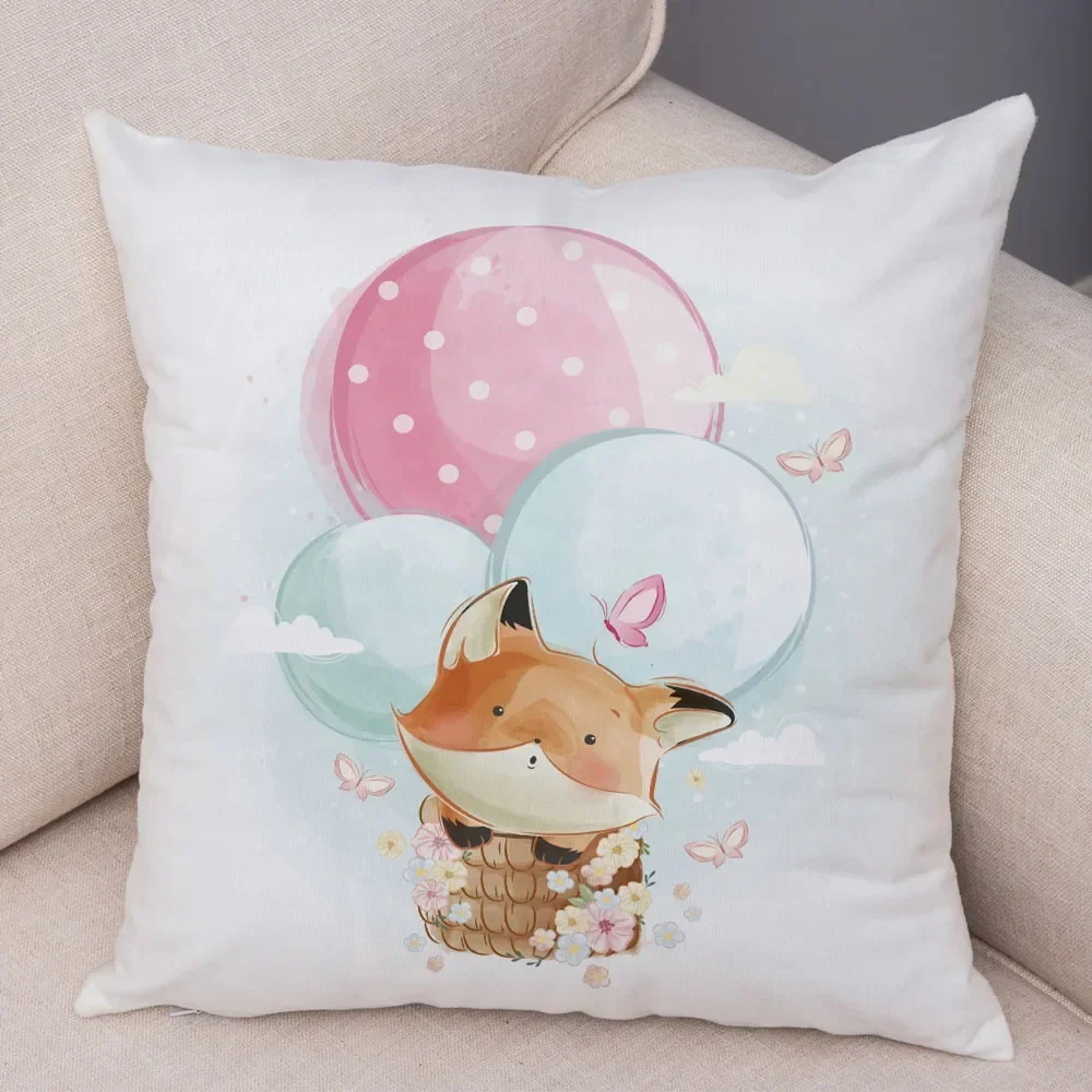 

Loverly Giraffe Dog Cat Pillow Case Cute Cartoon Animal Cushion Cover for Children Room Sofa Decor Rabbit Plush Pillowcase