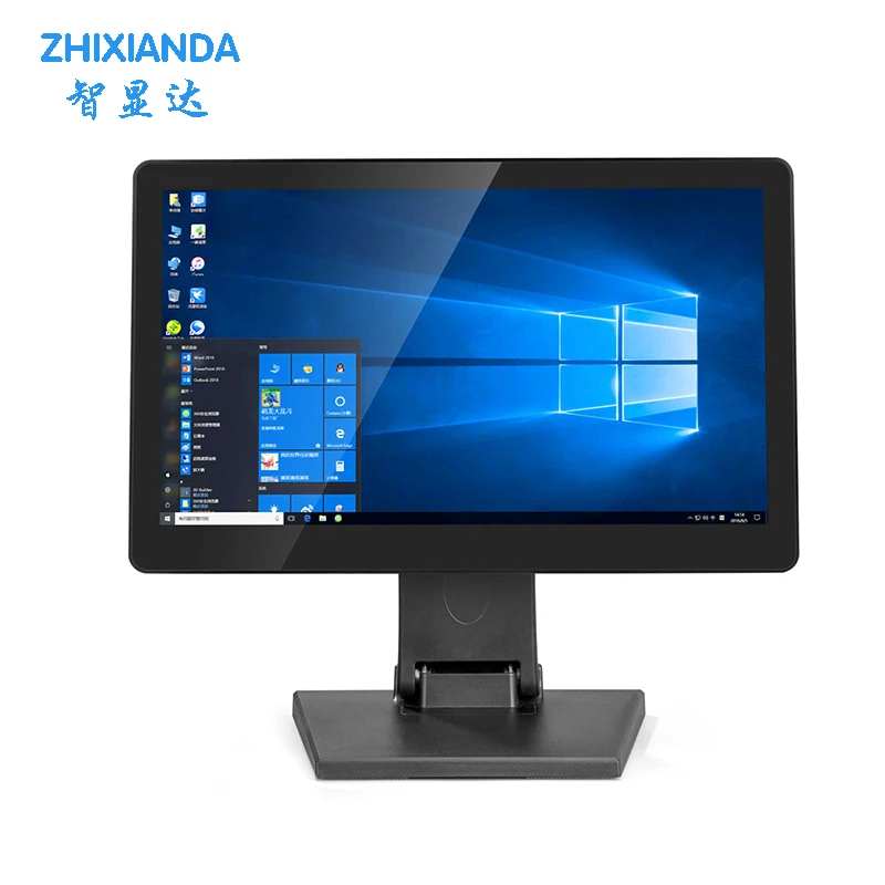 

ZHIXIANDA 15.6 Inch 1920*1080 Widescreen IPS Pure Flat Screen Resistive Capacitive Touch Monitor For POS Machine