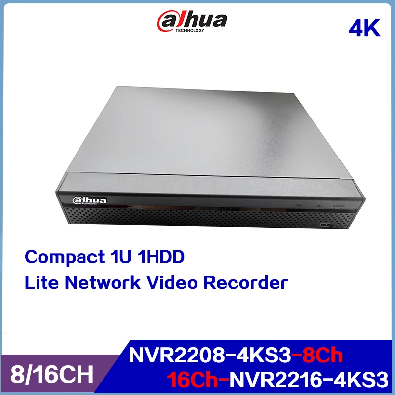 

Dahua 8/16CH 1U 2HDDs Lite Network Video Recorder NVR2208-4KS3 NVR2216-4KS3